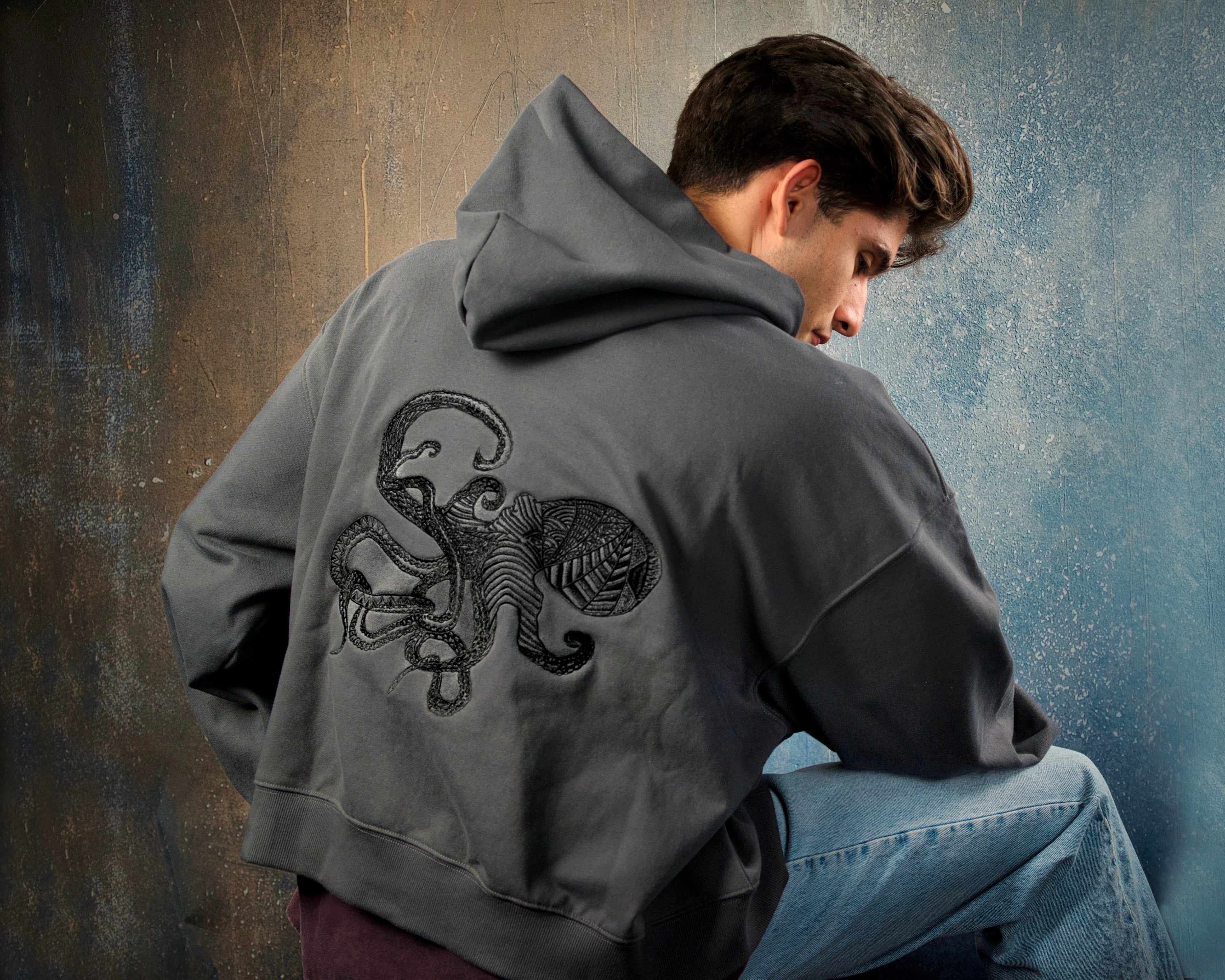 Obsidian Threads — Charcoal Heavyweight Hoodie