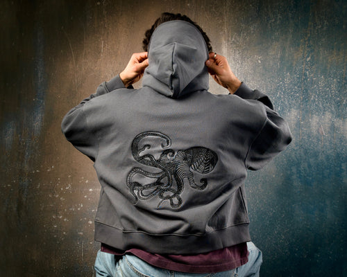 Obsidian Threads — Charcoal Heavyweight Hoodie