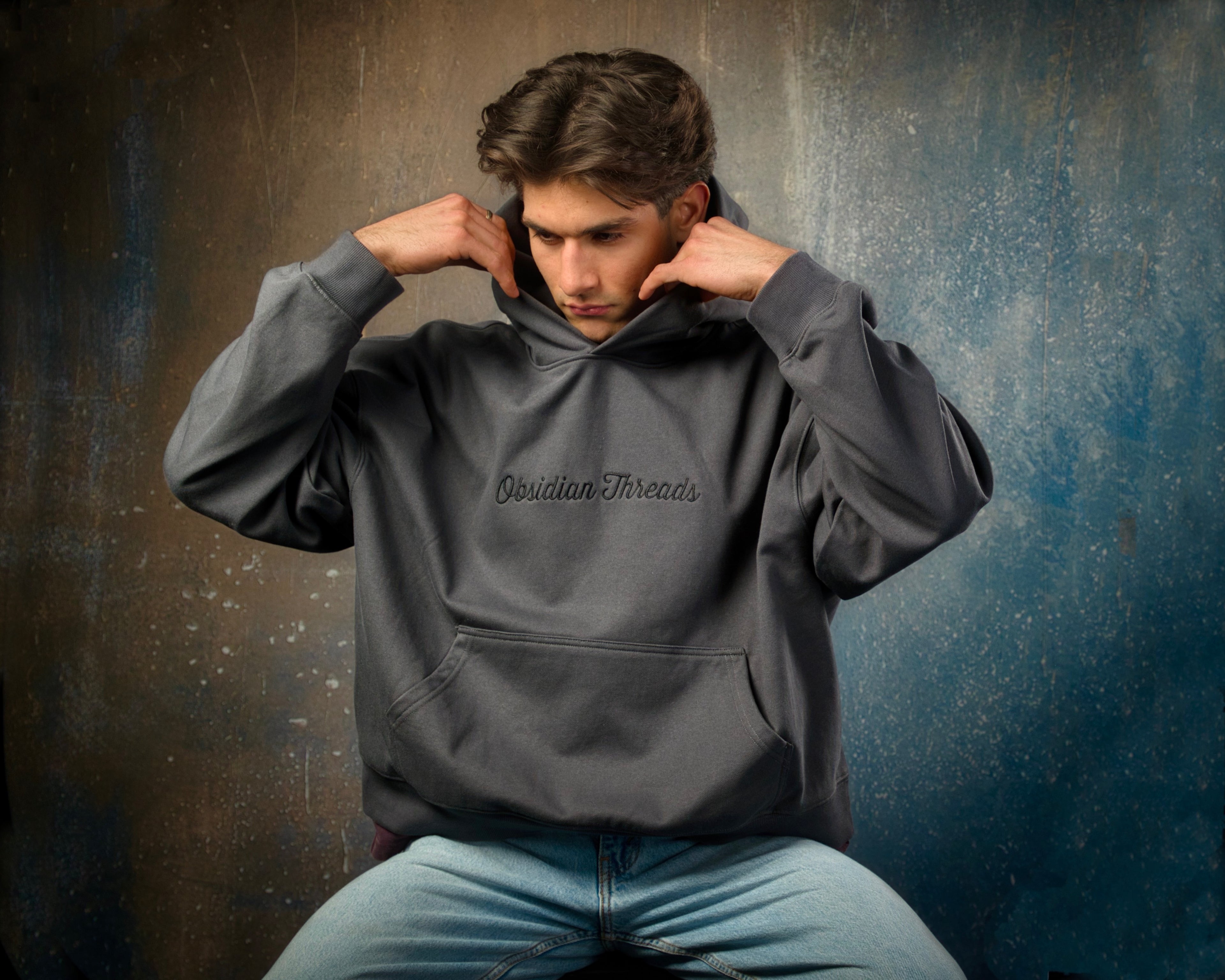 Obsidian Threads — Charcoal Heavyweight Hoodie